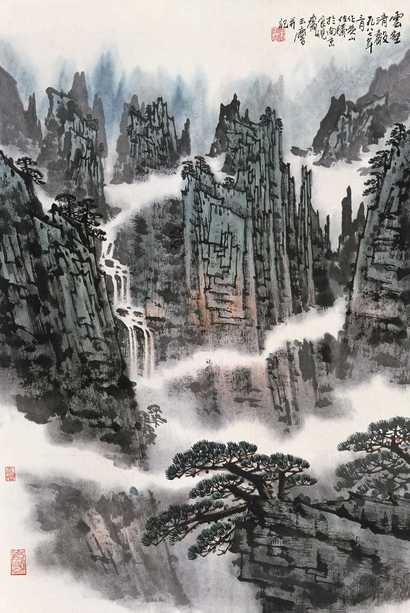 宋玉麟 1987年 山水 立轴